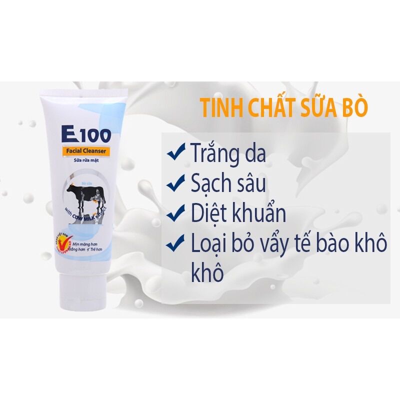 SỮA RỬA MẶT E100 CON BÒ 80G