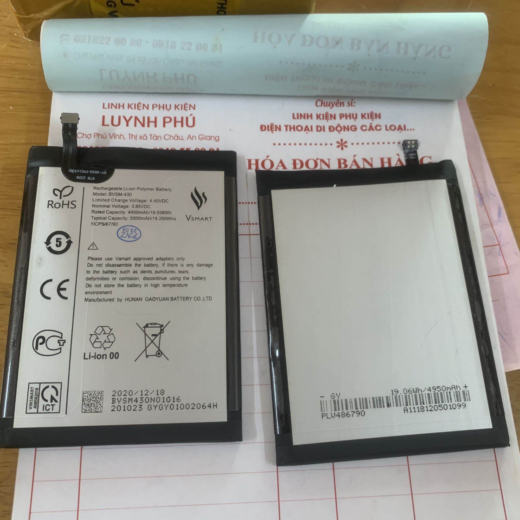 Pin vsmart joy 3 joy 3 plus v430a bvsm 430 zin