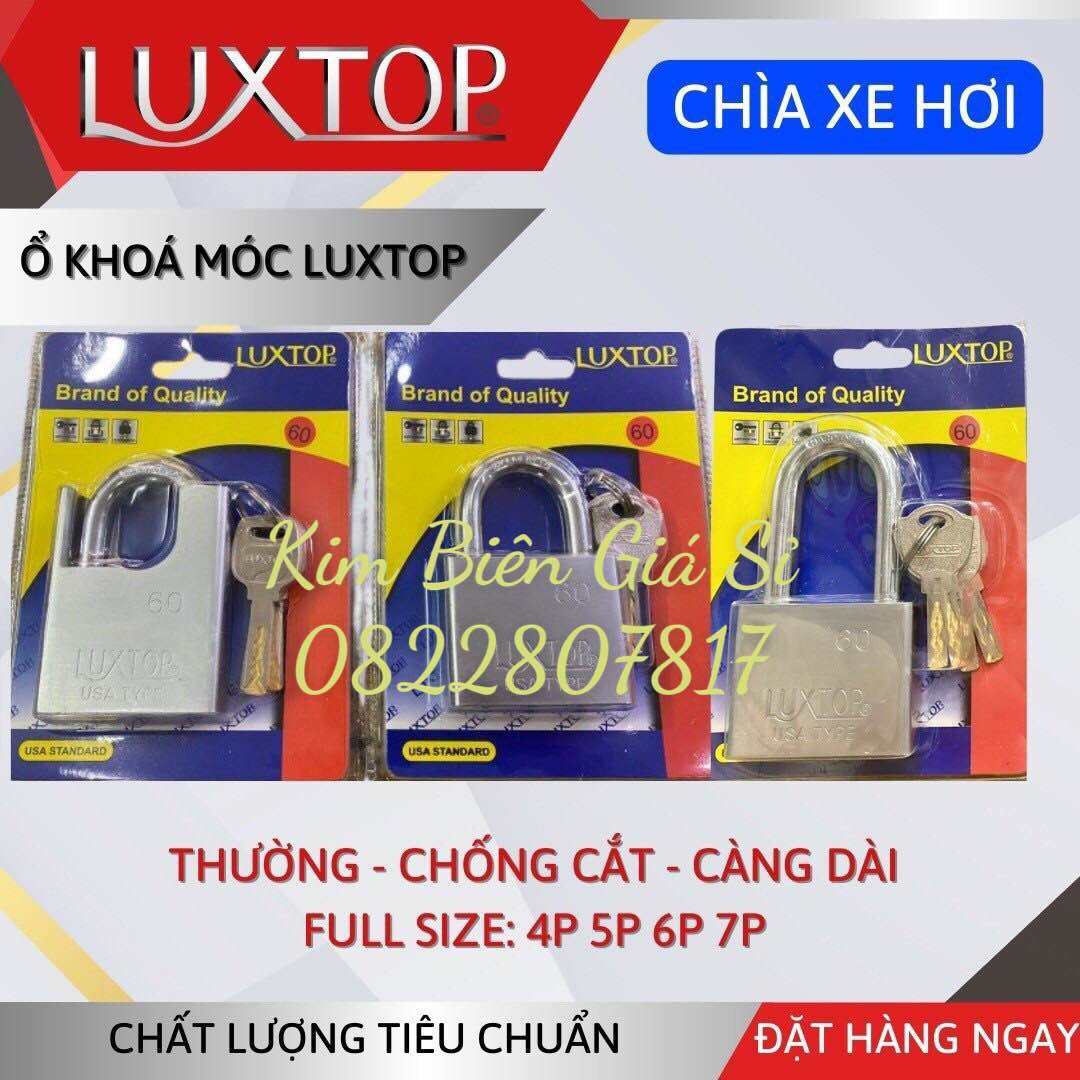 Ổ Khoá LUXTOP 4p,5p,6p,7p Chìa Xe Hơi Trắng ( Hàng Công Ty )