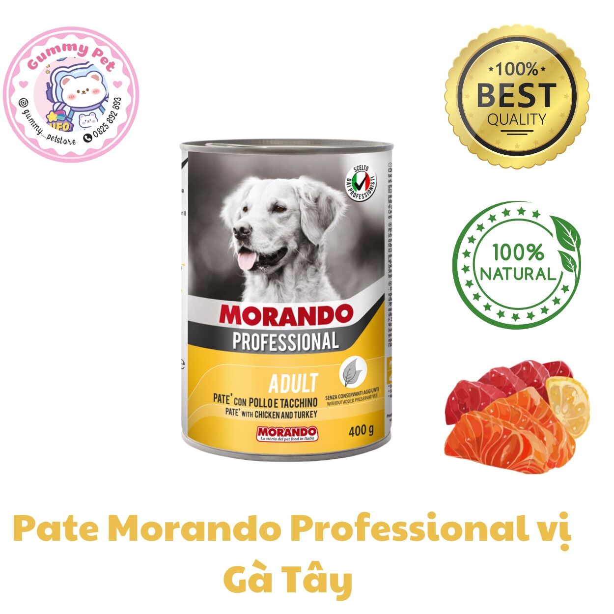 [HCM] PATE MORANDO CHO CHÓ [LON 400gr] - GUMMY PET STORE