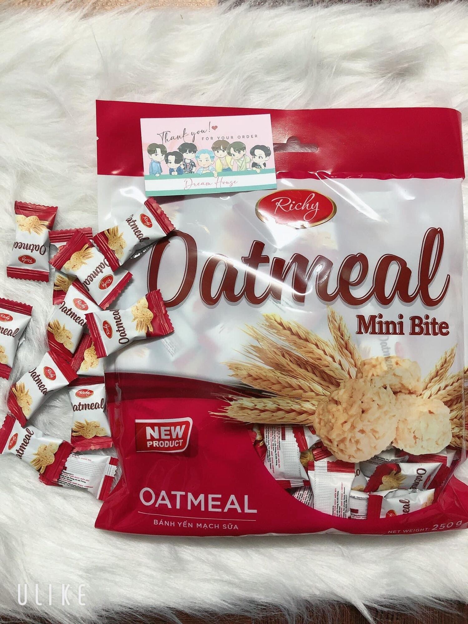 Bánh OatMeal Lúa Mạch Vị Sữa và Phô mai Gói 250/220g và 40/35g - [Freeship MAX] - Dream House-Kpop