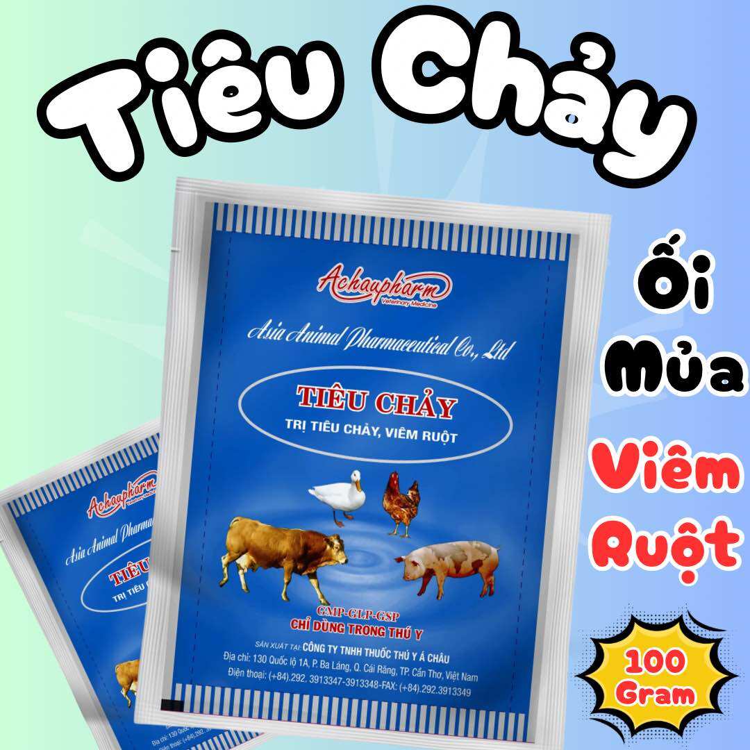 Tiêu chảy đen phòng tiêu chảy, viêm ruột, phân xanh, phân trắng  heo, trâu, bò