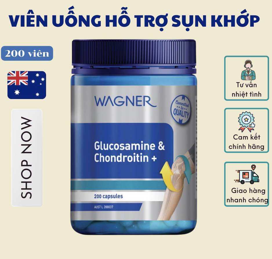 Glucosamine Chondroitin By Wagner - Hàng Úc - 200 viên