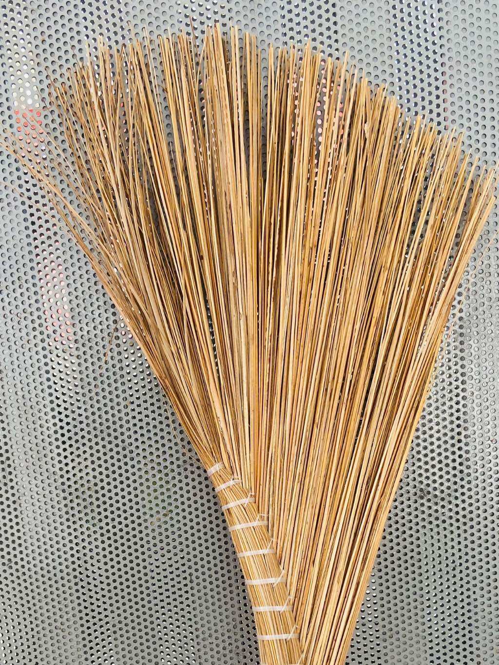 Copper Root Broom for Sweeping the Yard - Scrubbing Broom - Bone Broom - Natural Coconut Material