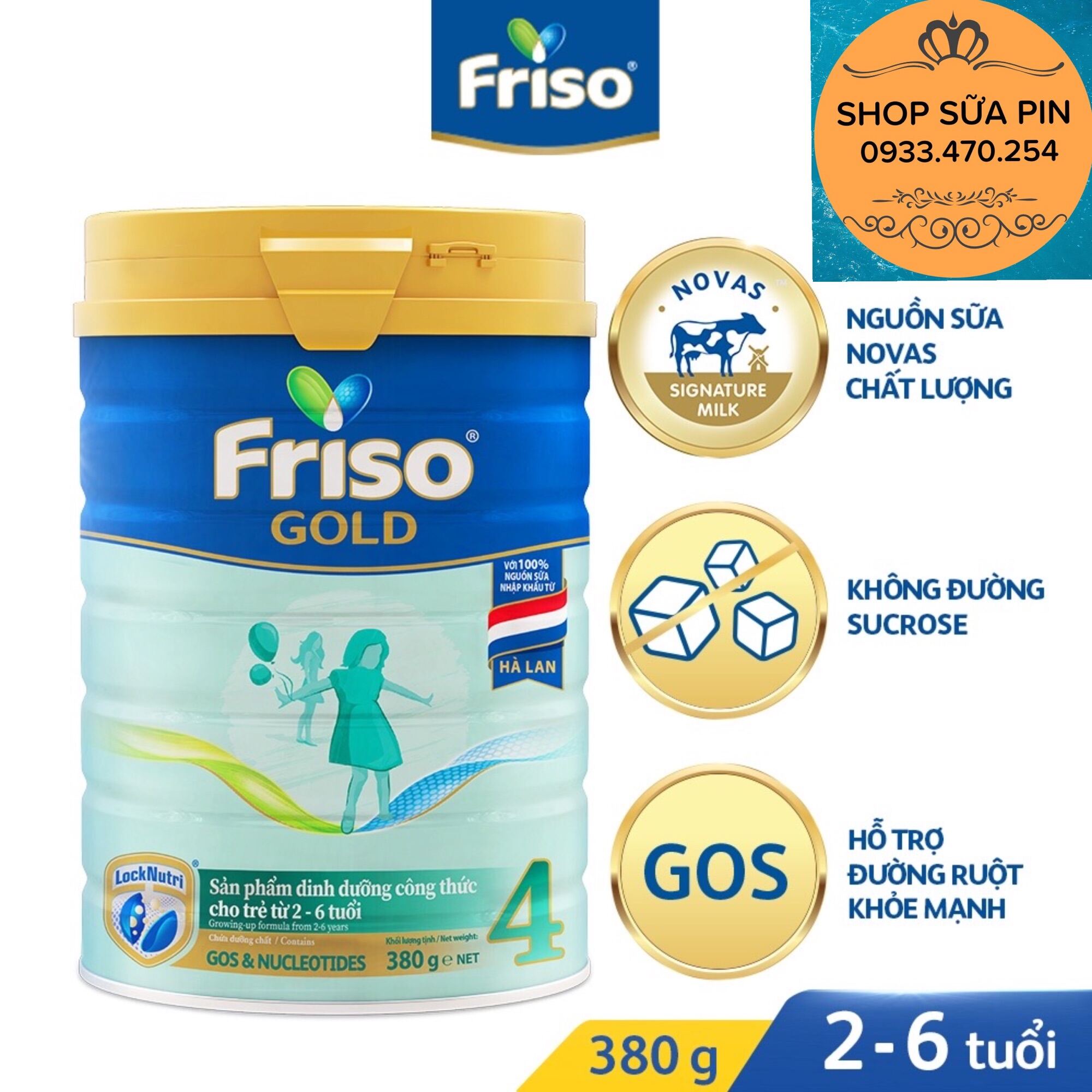 Sữa bột Friso Gold sô 4 380g