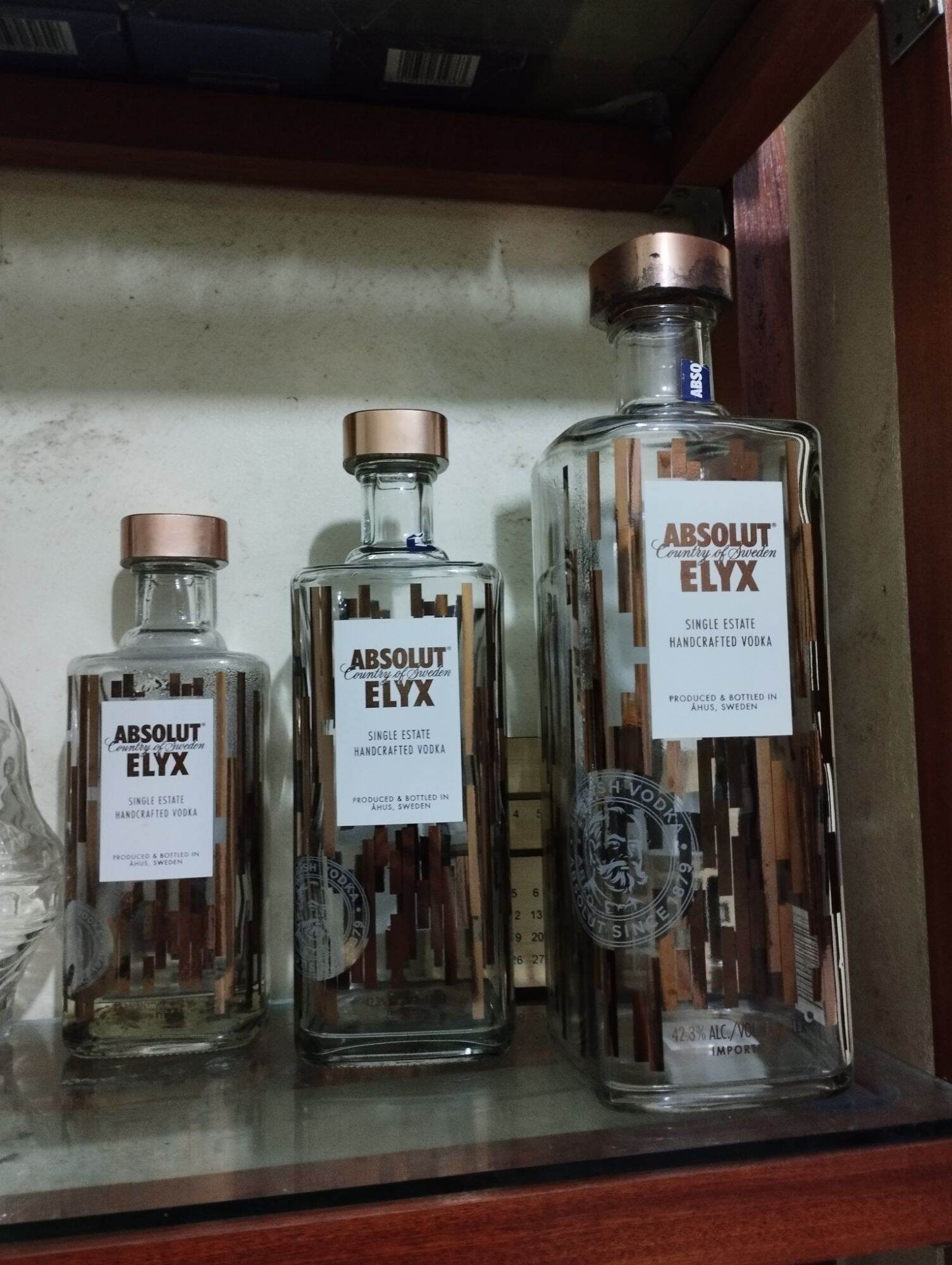 Vỏ CHAI thuỷ tinh ABsolut ELYX chuẩn chính hãng mới [NEW] [RỖNG]