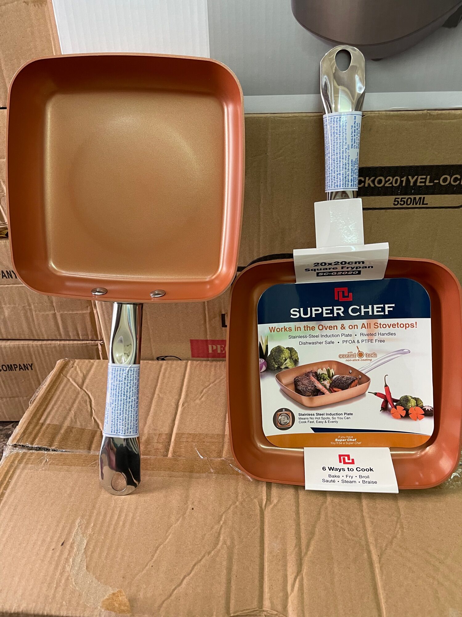 👍💁 CHẢO VUÔNG SUPER CHEF size 20cm 👍