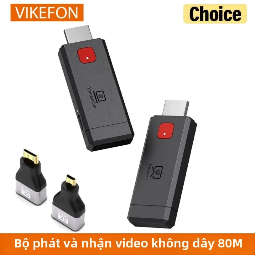 80M 5.8G 1080P Không Dây HDMI Video Âm Thanh Bộ Thu Phát Bộ Mở Rộng Dongle Cho Tivi Box Màn Hình Máy Chiếu PC HDMI-Tương Thích