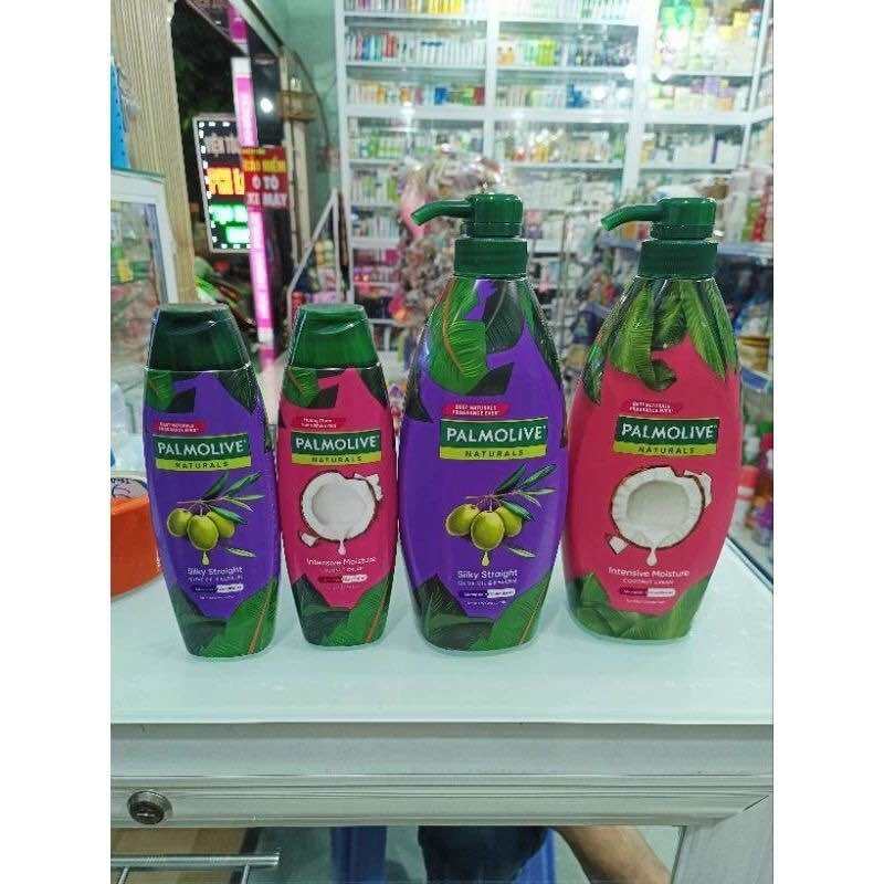 Dầu gội Palmolive kèm dầu xả 2 trong 1 Suôn Mượt tím & Hồng oliu ,dừa