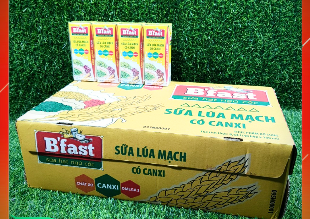 Sữa lúa mạch bfast giàu canxi 1 thùng  48 hộp x 180ml liên hệ shop rồi hãy - ảnh sản phẩm 3