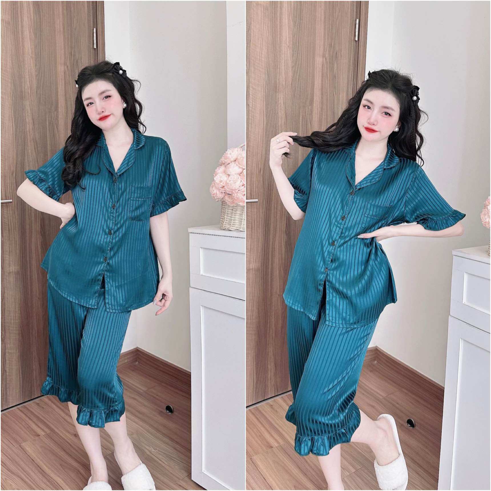 (Bigsize 50-110kg) Đồ Bộ Lụa Gấm Cao Cấp, cực sang chảnh