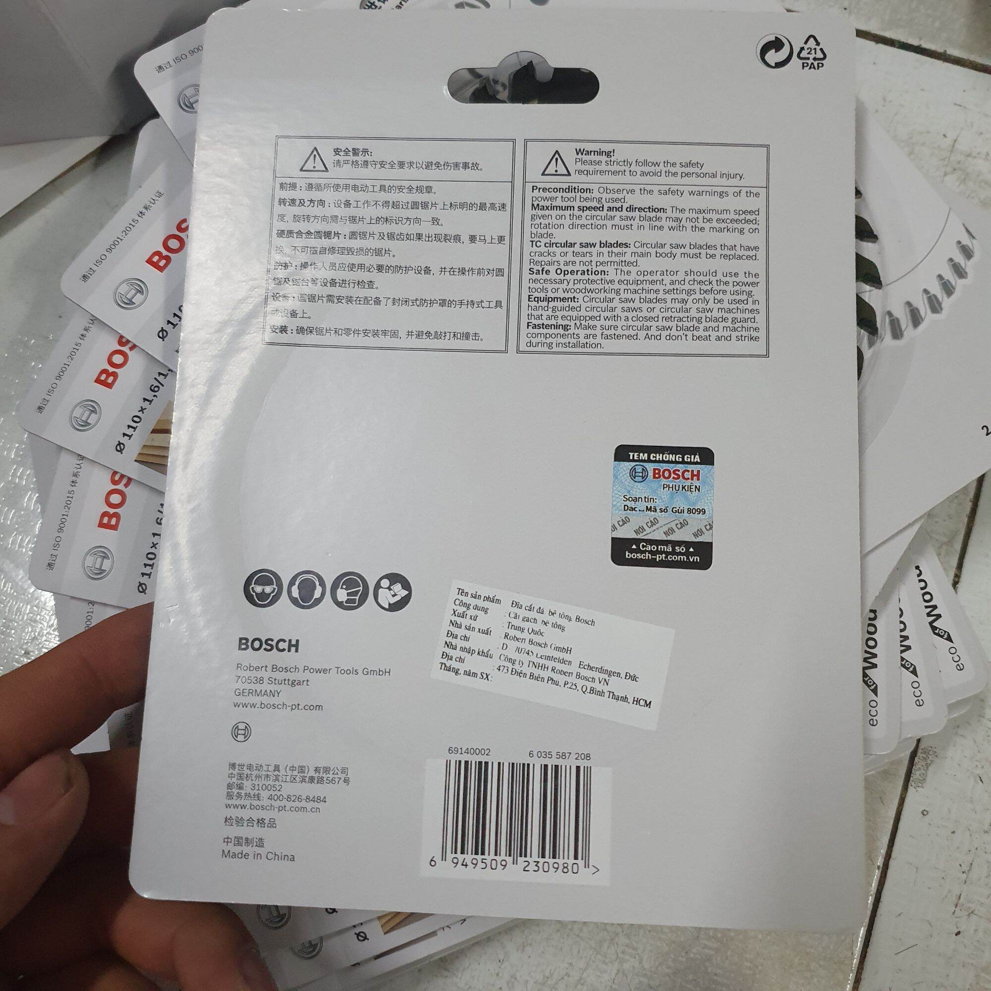LƯỠI CẮT GỖ, CƯA GỖ 110MM BOSCH 30R CÔNG TY
