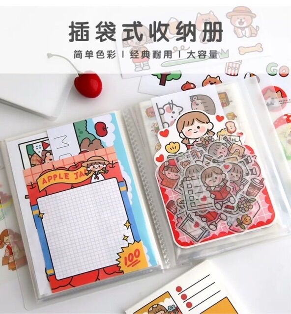 Sổ Lưu Trữ Stickers Bằng Nhựa Trong Mờ (Đọc kĩ mô tả)