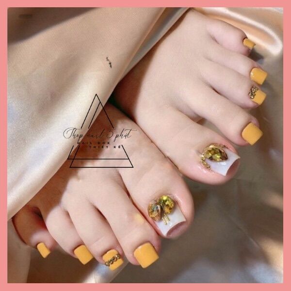 Nail box - Bộ 24 móng chân giả thiết kế - kèm keo và dũa
