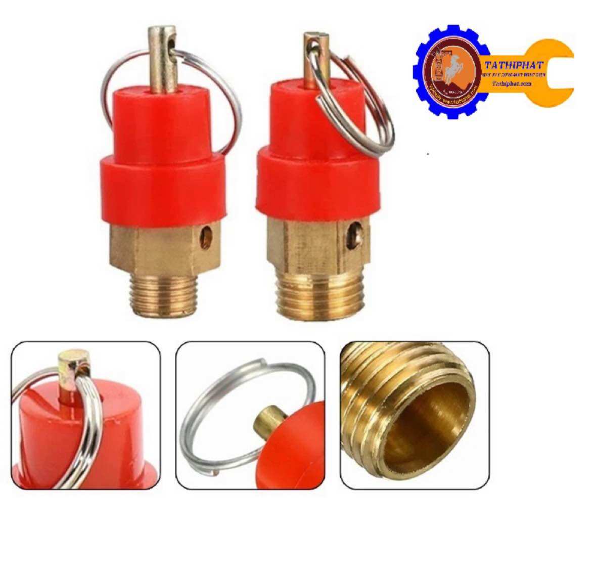  Van an toàn máy nén khí - van xả hơi khí nén ren 13mm 