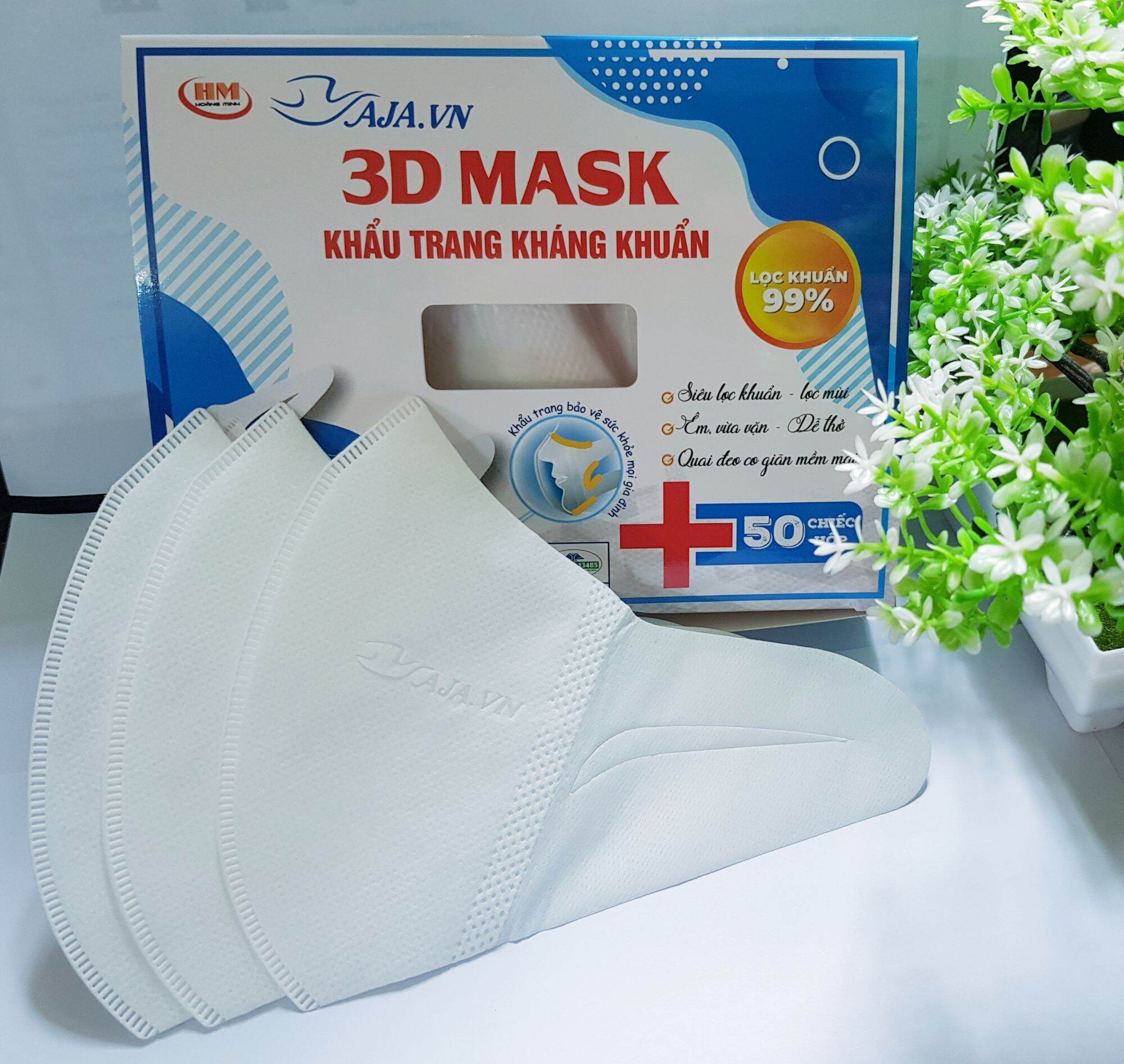 Hộp 50 Chiếc Khẩu Trang 3D Mask Công nghệ Nhật Kháng Khuẩn nhập khẩu