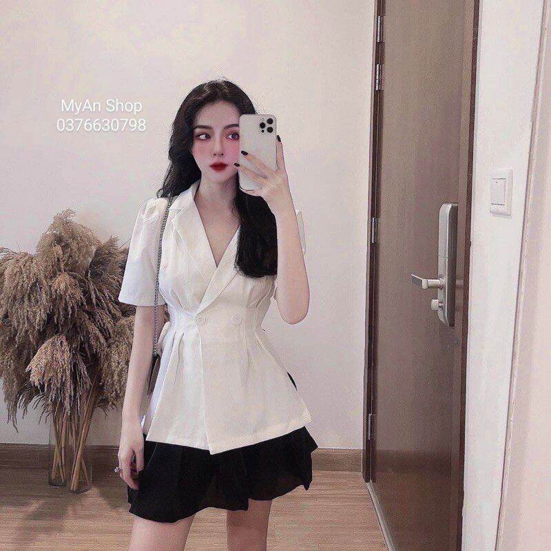 🌈SÉT ÁO VEST VAI BỒNG CHÂN VÁY TƠ🌻