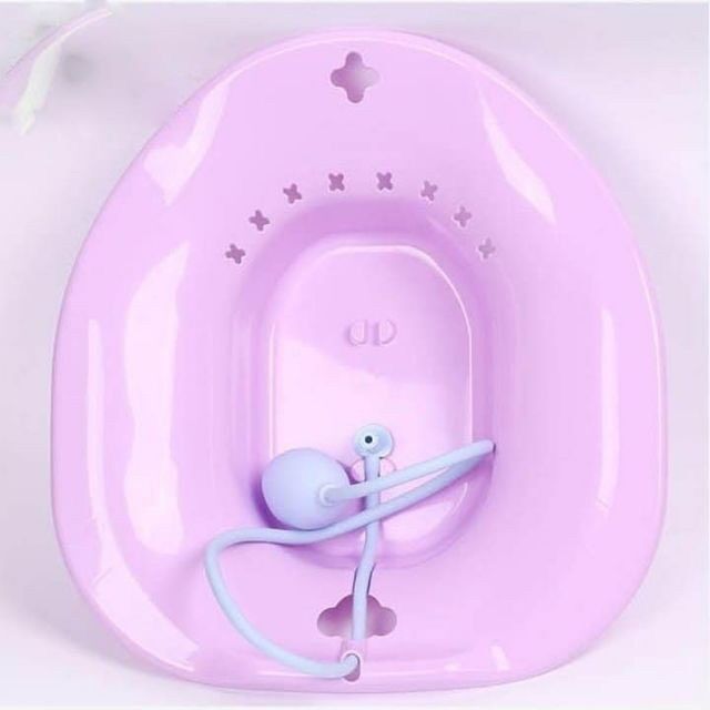 Chậu ngâm rửa phụ khoa có vòi xịt tiện dụng- màu ngẫu nhiên