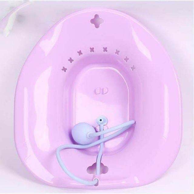 Chậu ngâm rửa phụ khoa có vòi xịt tiện dụng- màu ngẫu nhiên