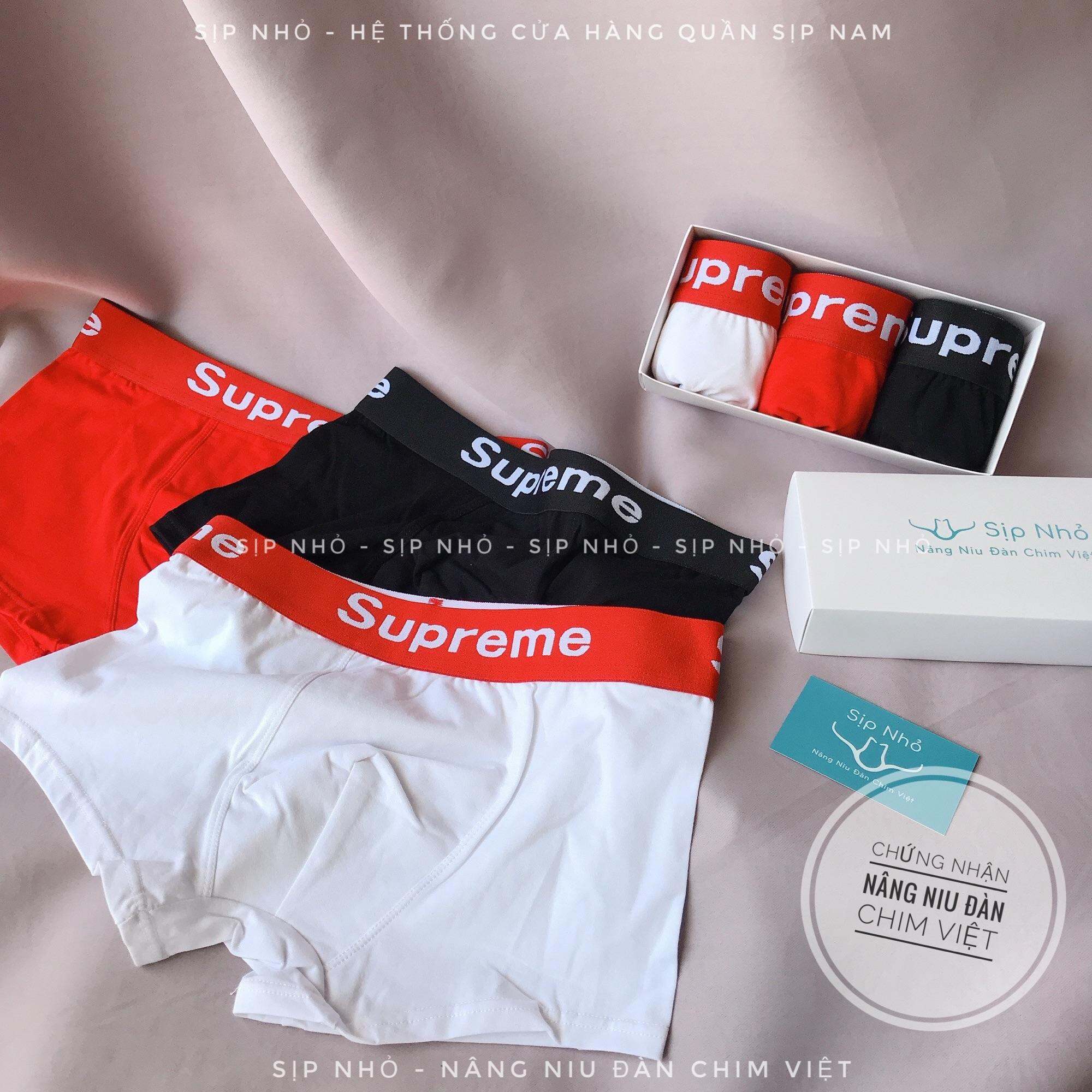 Quần sịp nam Supreme BOxer nam tính hiện đại với chất liệu 95% cotton thấm hút thoải mái