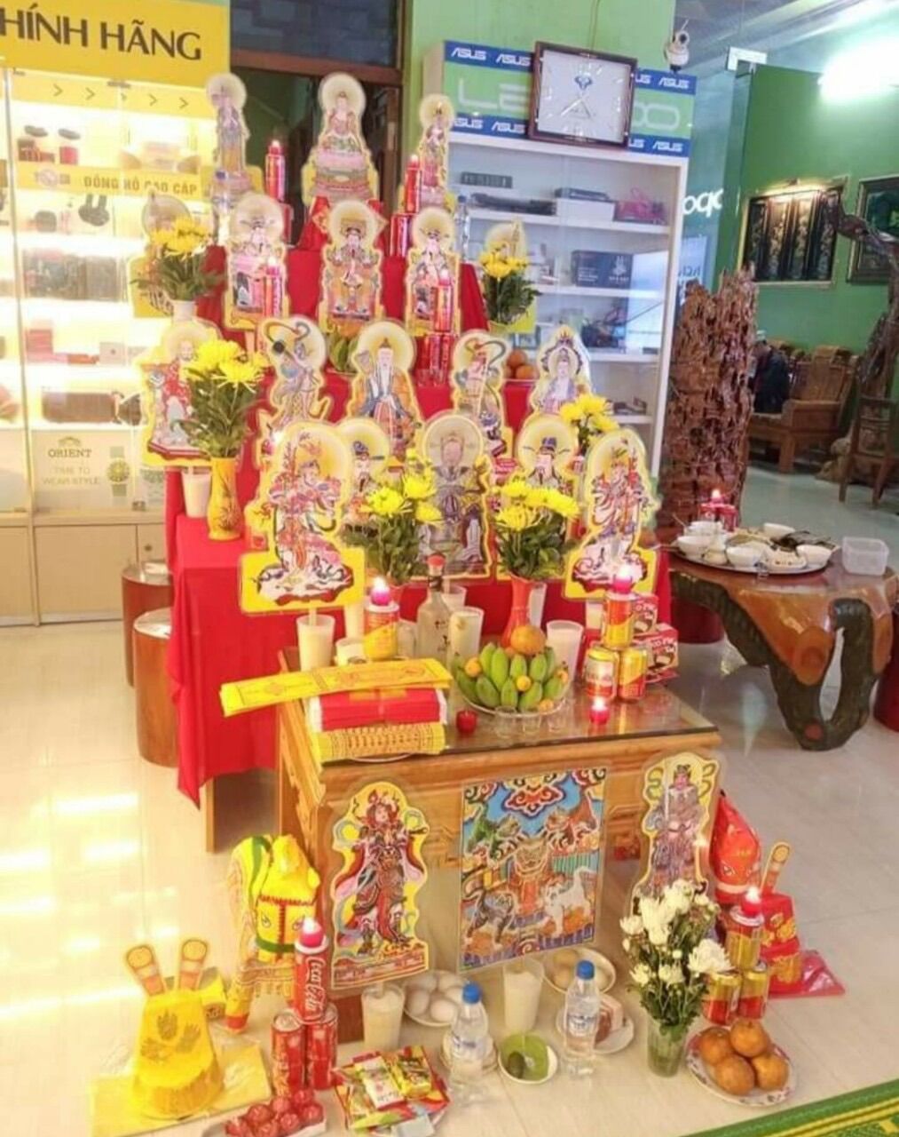 Bộ tranh bày đàn lễ chất liệu ép plastic cao 40cm
