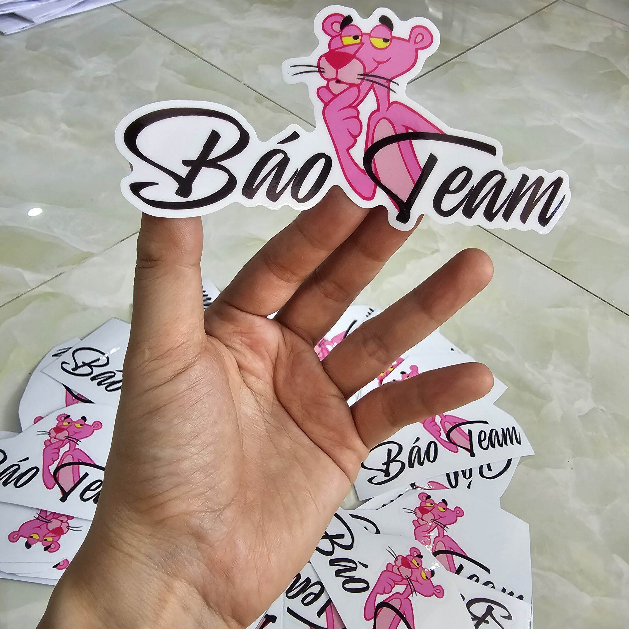Tem logo Báo tem trending dán trang trí xe máy