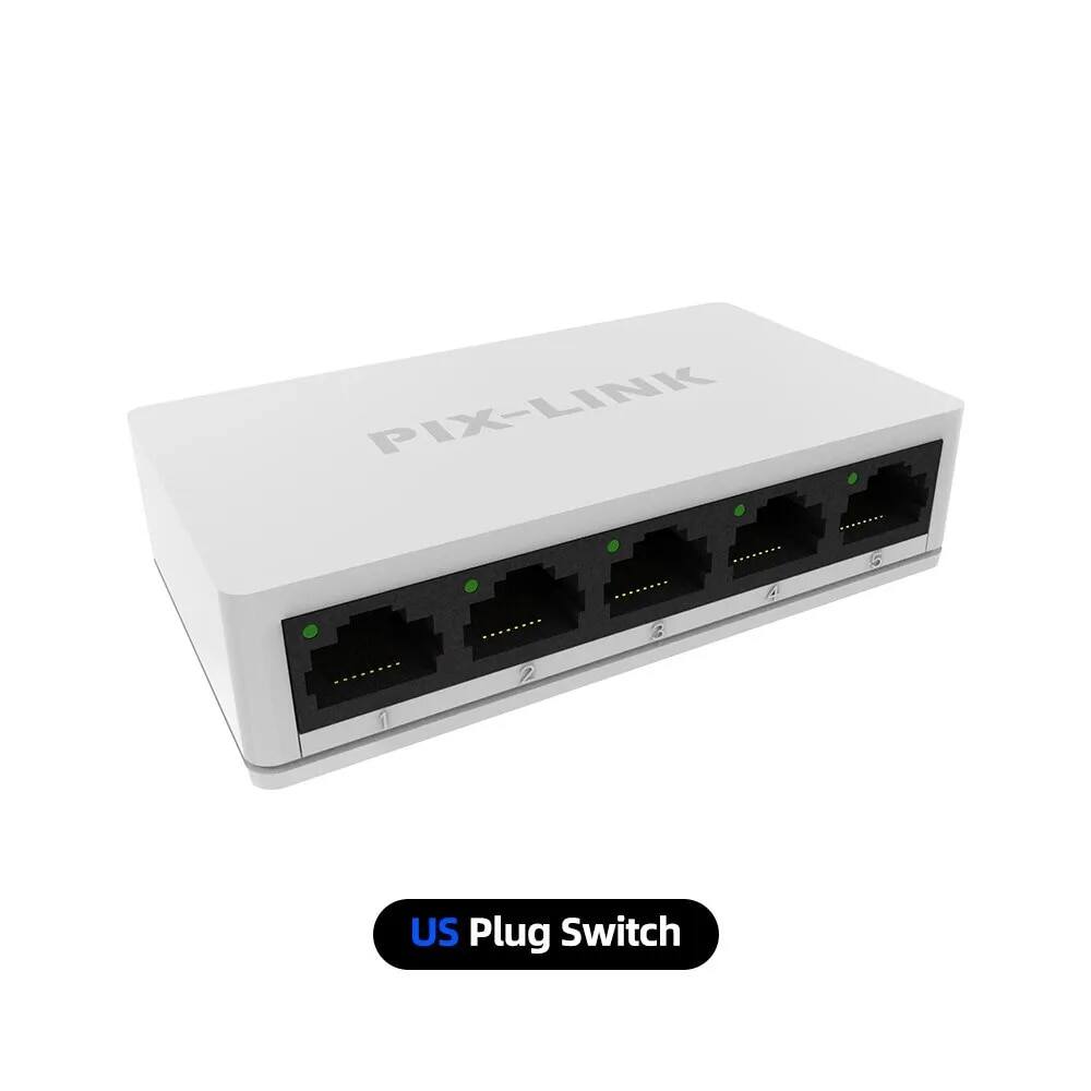 Pix-link SW05 Mạng Thiết bị chuyển mạch 5V Mini Ethernet 5 cổng 10/100Mbps nhanh có dây mạng mở rộng Giải pháp cho nhà văn phòng