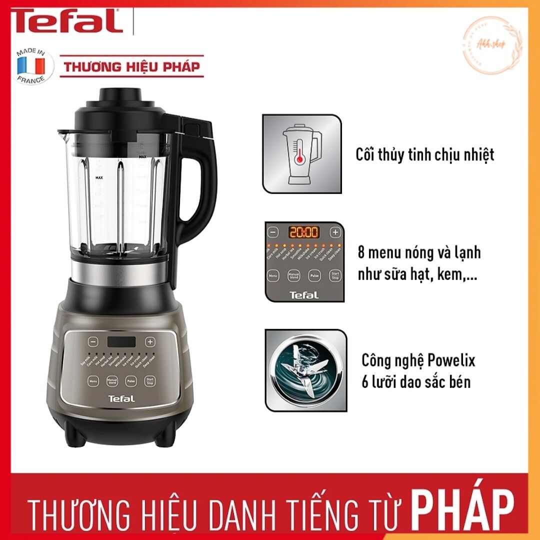 Máy làm sữa hạt, xay sinh tố và nấu đa năng Tefal BL967B66 - Bảo hành 24 tháng - Hàng chính hãng - Thương hiệu Pháp