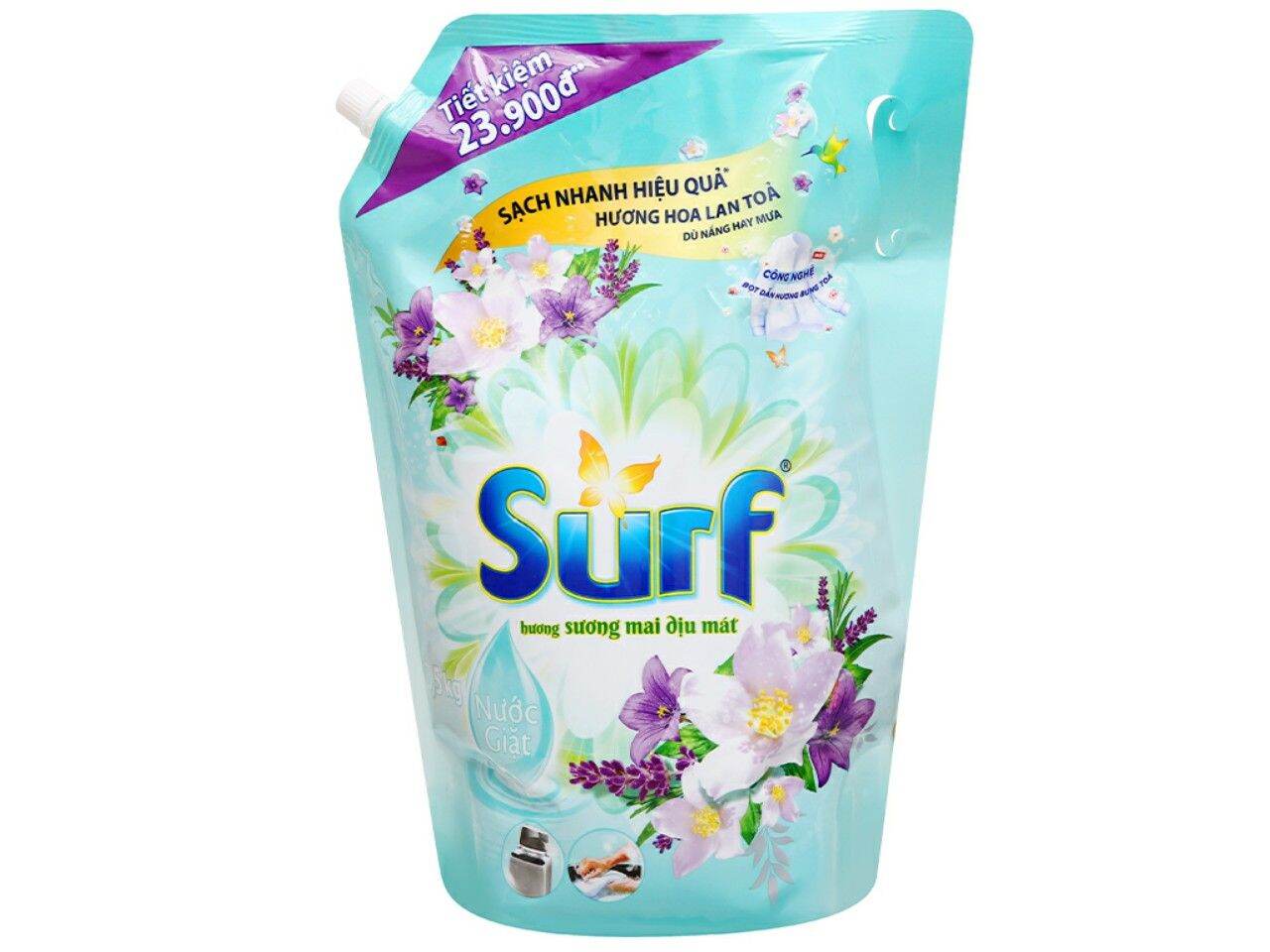 Nước giặt Surf Hương Sương Mai dịu mát túi 3.3 lít