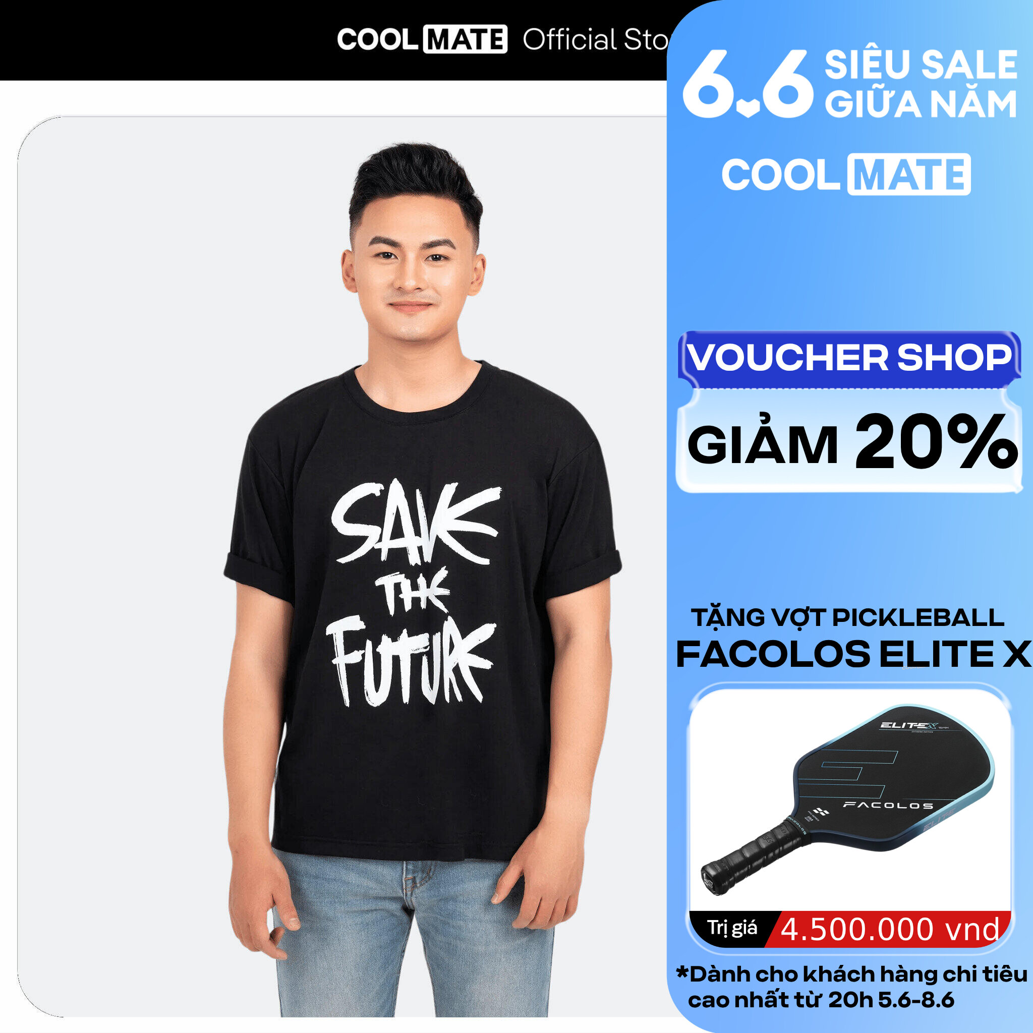 [OUTLET - KHÔNG ĐỔI TRẢ]Áo Thun Nam Oversize Save The Future Coolmate