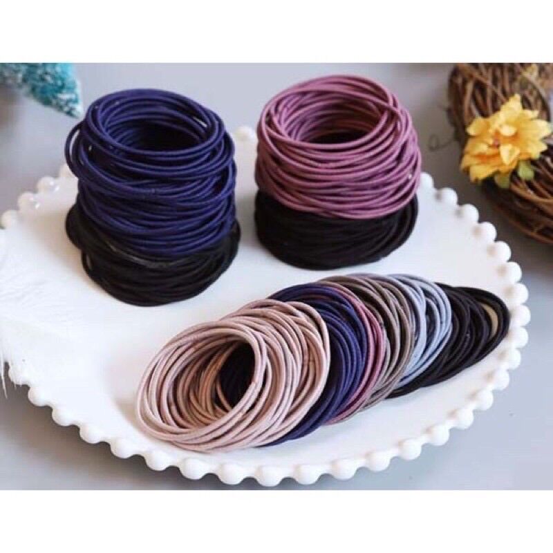 Túi 100 Dây Cột Tóc Mix Màu Cực Xinh