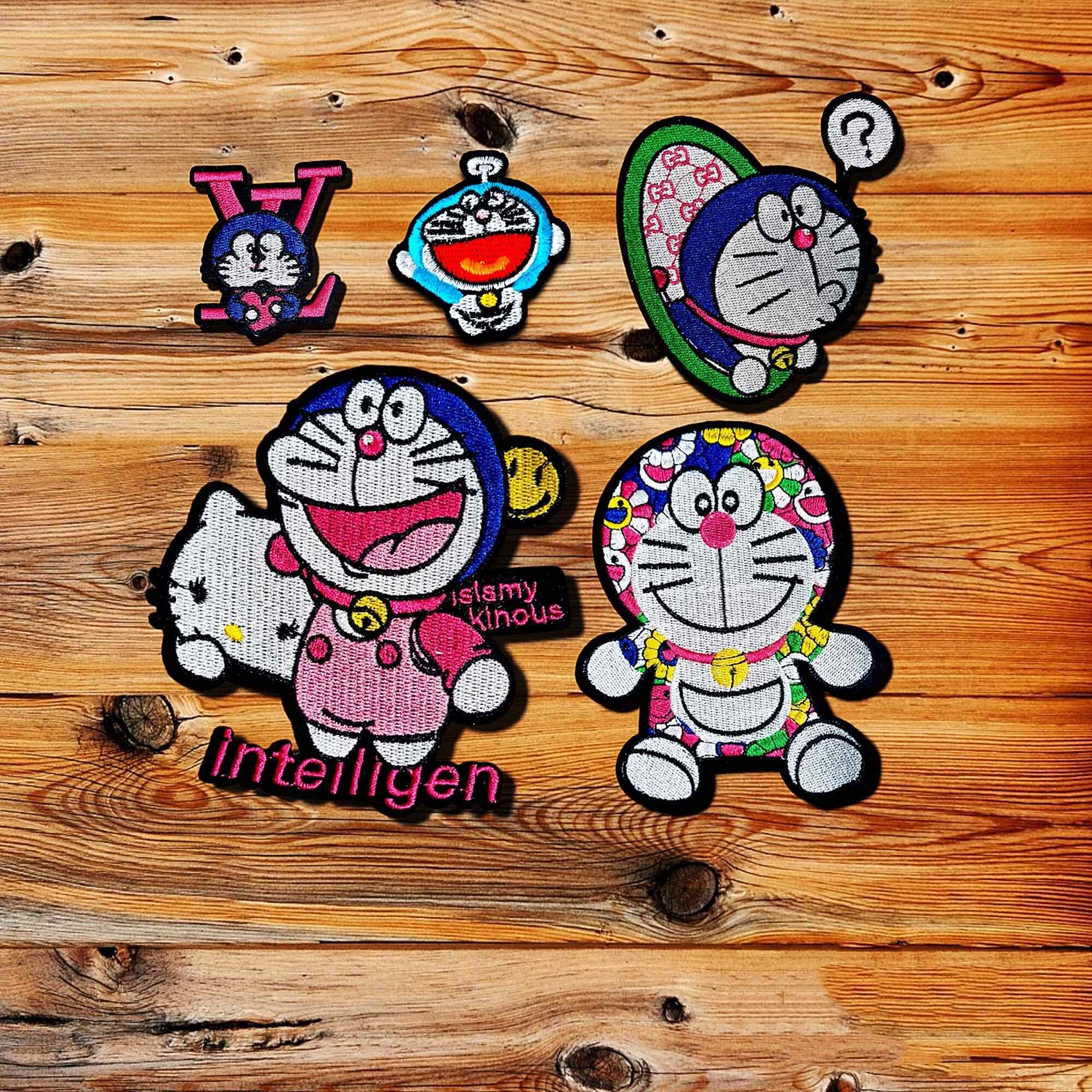 Sticker thêu ủi tặng keo ủi hình doraemon cao cấp chuyên dụng trang trí quần jeans áo thun balo túi xách giày dép nam nữ