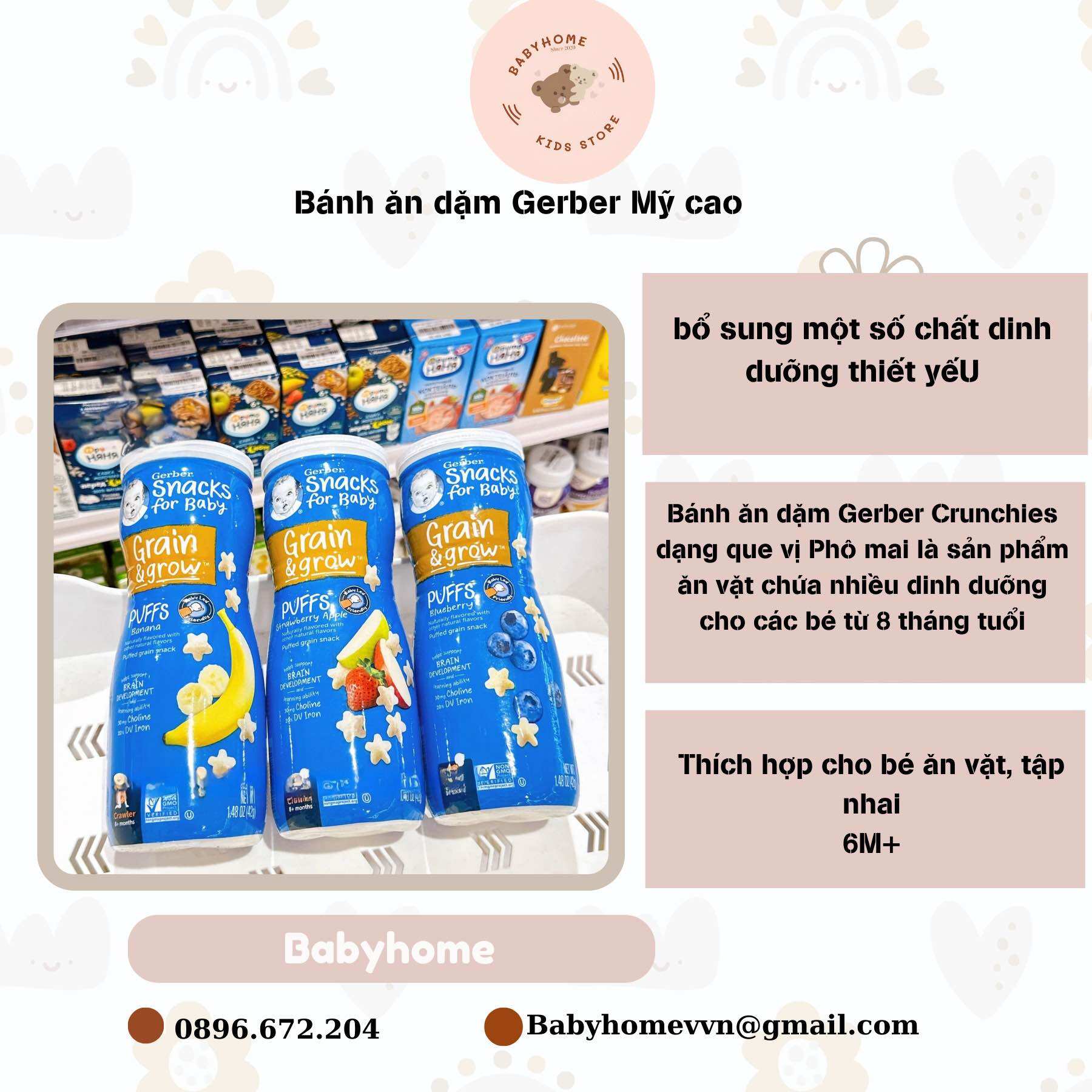 [Nội địa Mỹ] BÁNH ĂN DẶM GERBER NGÔI SAO 42gr