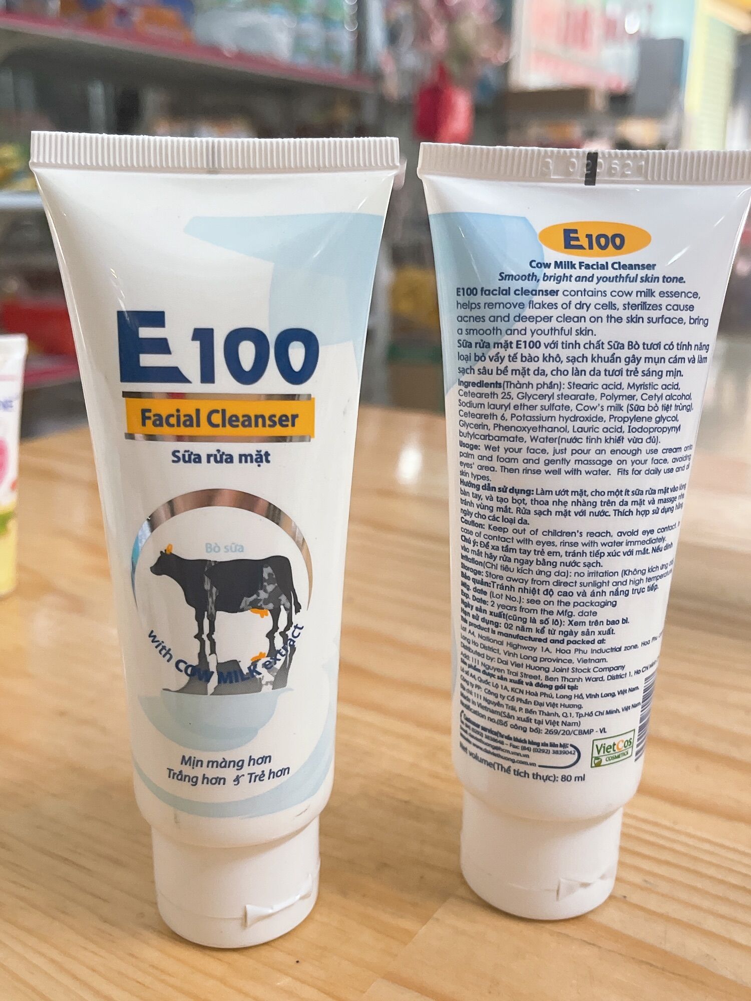 Sữa rửa mặt có bò E100 80 ml