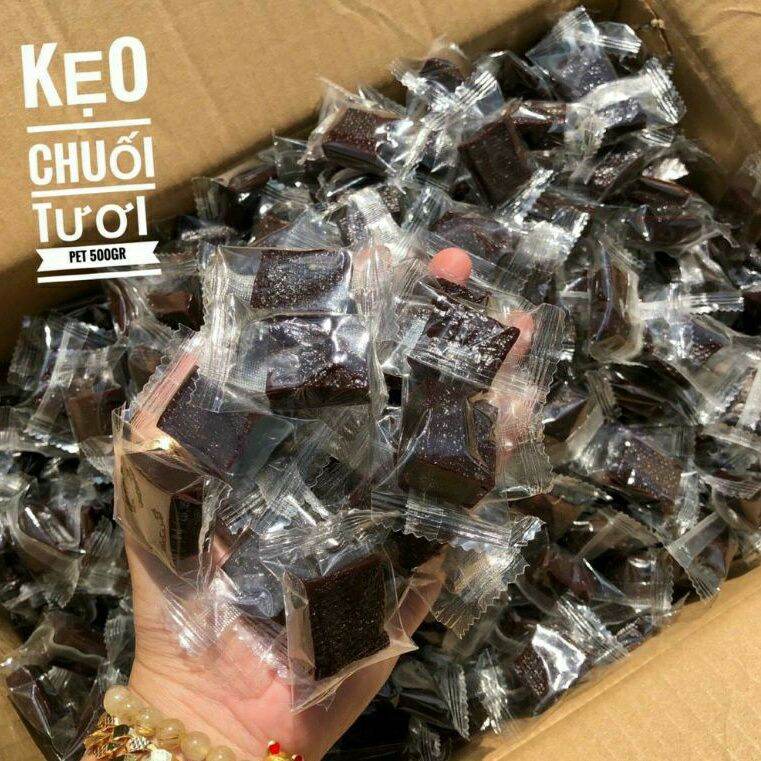 1kg KẸO Chuối tươi nguyên chất ngon ngọt thanh đặc sản bến tre hủ 500gr/1kg