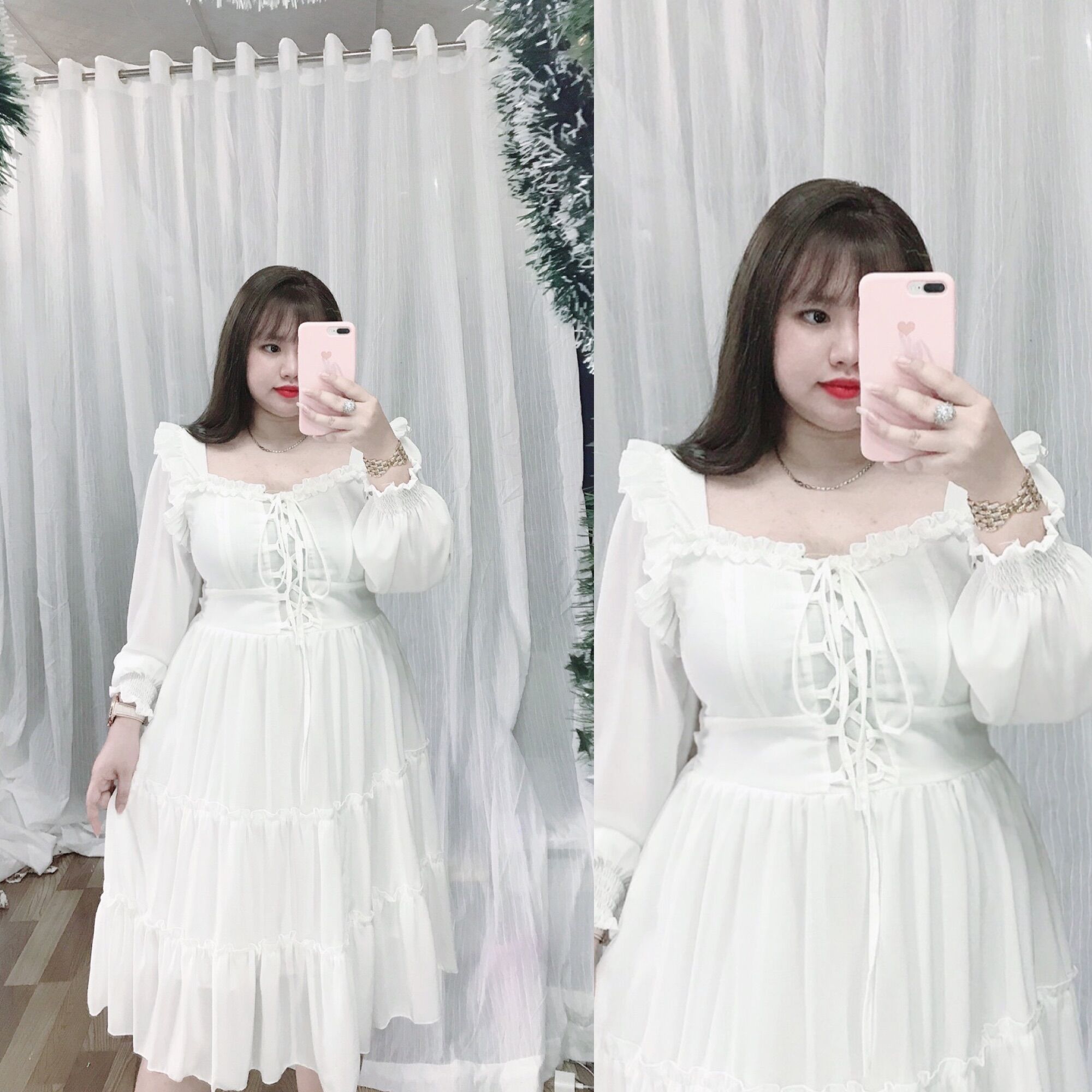 [Bigsize 60-85kg] Đầm đan dây