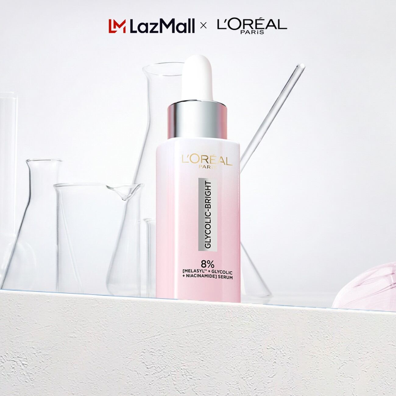 Serum Glycolic Melasyl 8% [Melasyl+Glycolic+Niacinamide] dưỡng sáng da, mờ thâm mụn  nám Loreal Paris