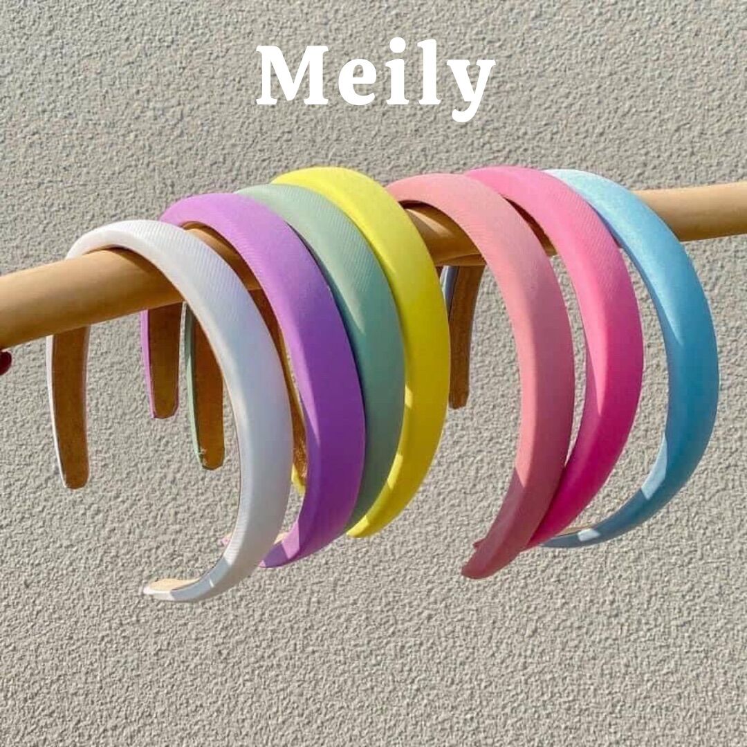 Cài tóc, bờm, băng đô xốp trơn nhiều màu sắc, đơn giản Meily Store