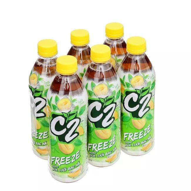 Lốc 6 chai trà C2 dưa lưới bạc hà
