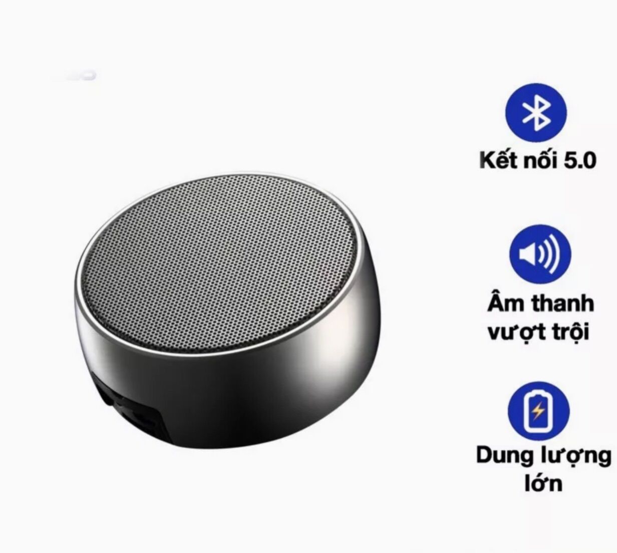 Loa bluetooth mini bs02 có móc treo tiện lợi và khe cắm thẻ nhớ, cổng 3.5 - shop