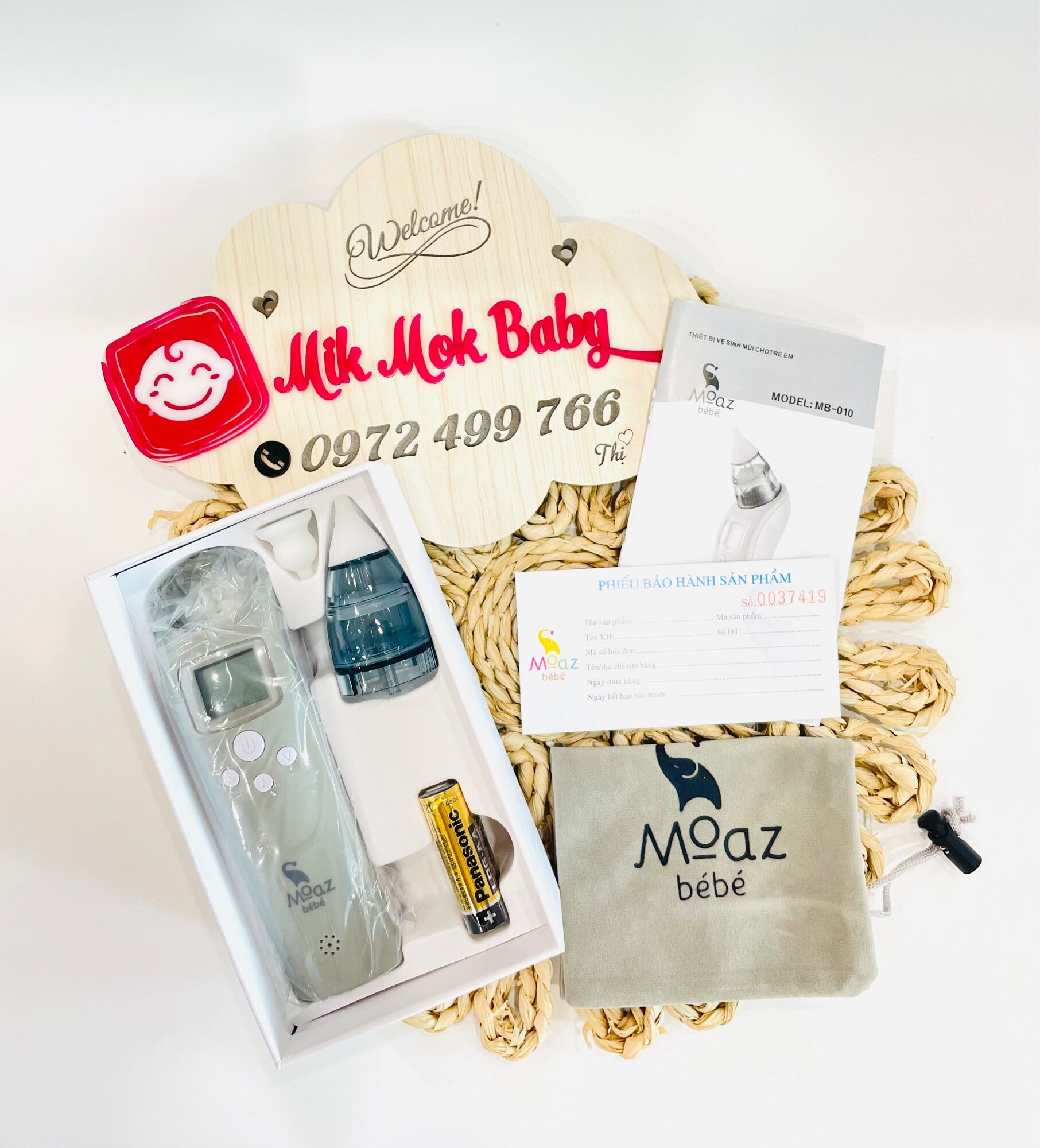 Máy hút mũi điện tử cho em bé moaz bébé mb010