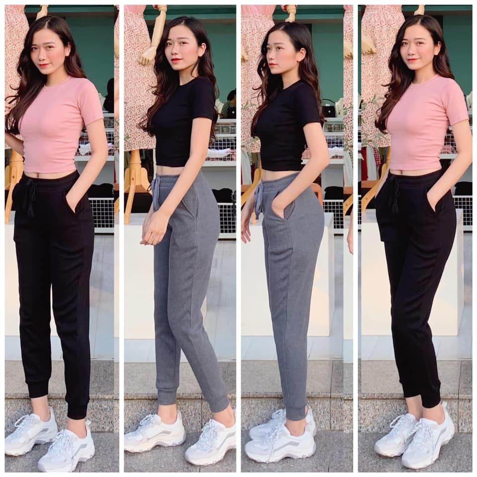 Quần jogger thun gân unisex age2x, quan jogger hàng vnxk fom thể thao unisex