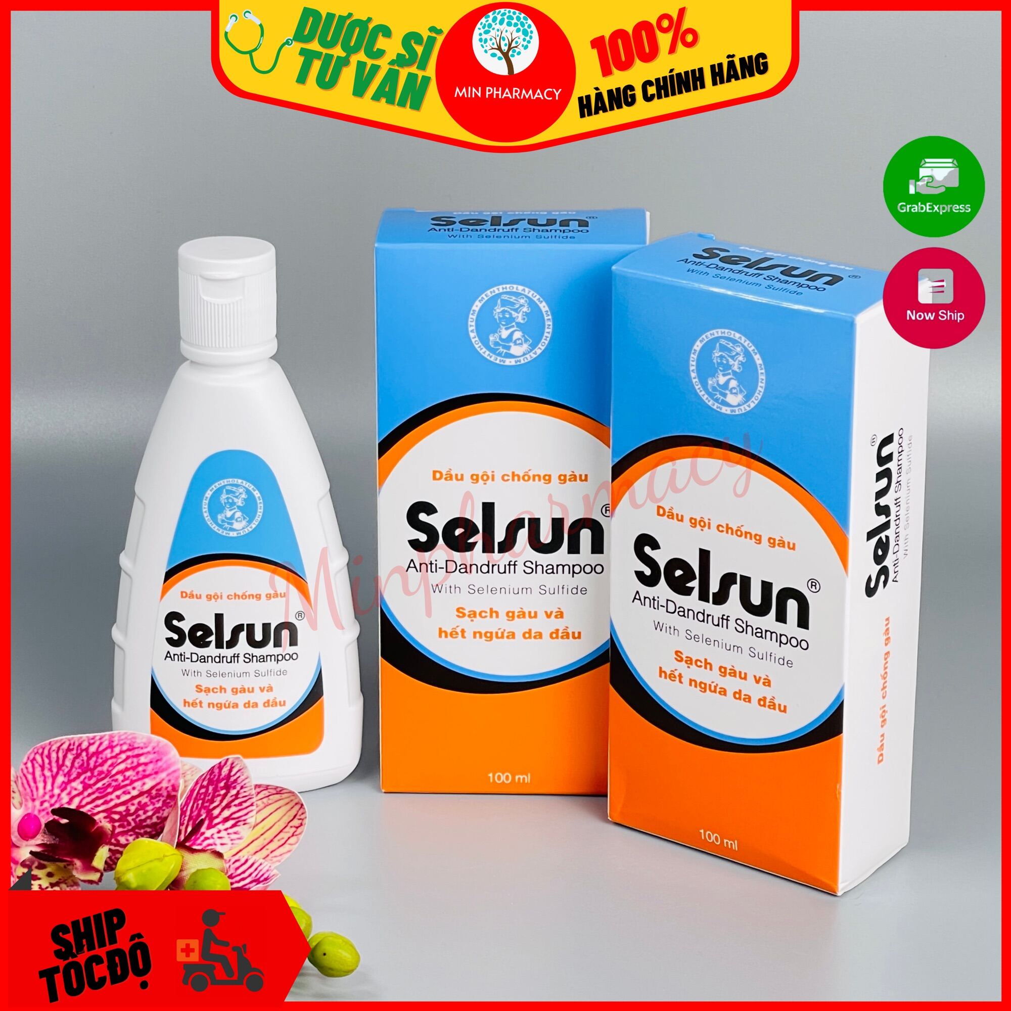 [HCM]DẦU GỘI CHỐNG GÀU SELSUN - SẠCH NẤM SẠCH GÀU HẾT NGỨA- Chai 100ml- Minpharmacy