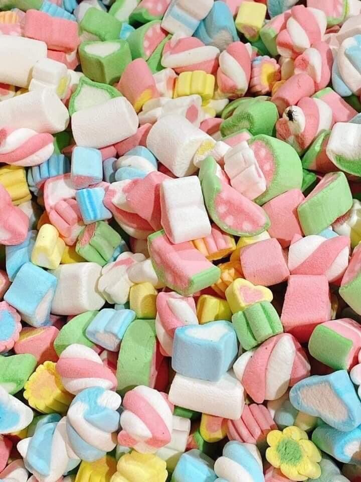 500gr Kẹo marshmallow bông gòn đủ vị túi zip