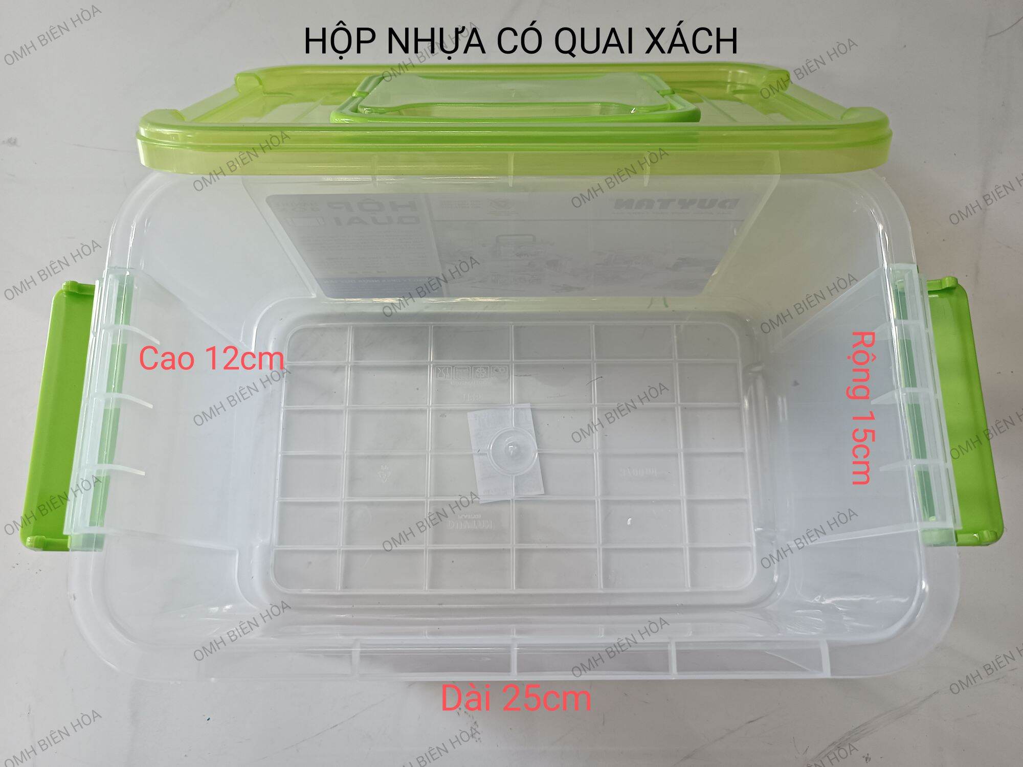 Hộp nhựa nuôi ốc mượn hồn size trung.OMH Biên Hòa