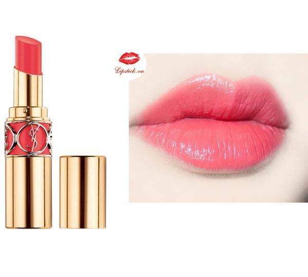 Son YSL Màu 65 Iridescent Coral Đỏ San Hô Óng Ánh