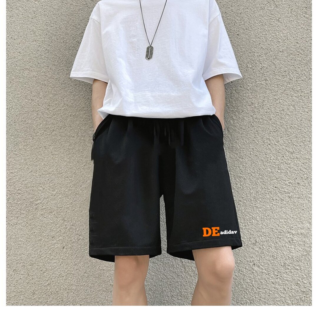 Quần short nam unisex màu đen thể thao mặc nhà