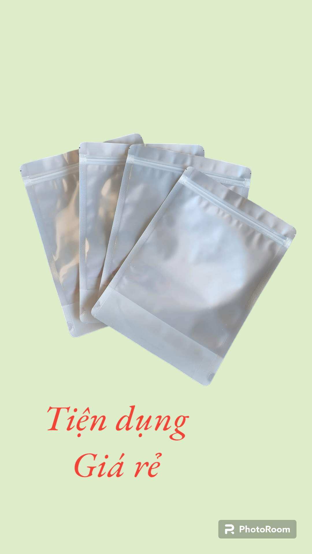 1kg túi zip bạc loại 1 đáy đứng.