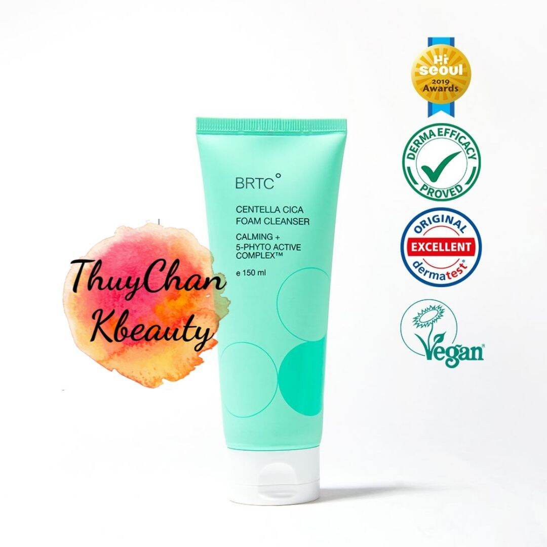 MS12 Sữa rửa mặt cho da mụn tinh chất rau má BRTC centella Cica Foam Cleanser 150g