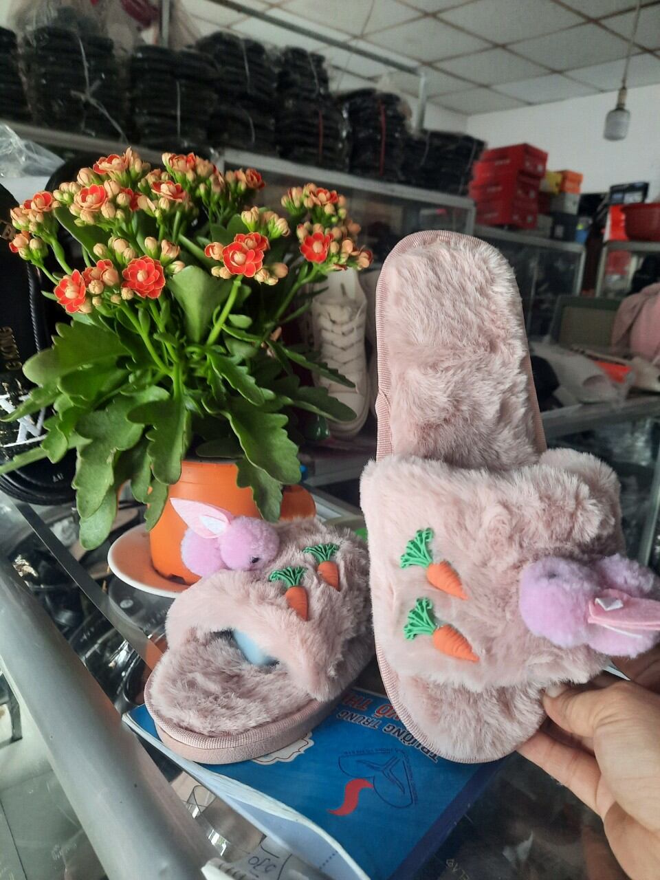 DÉP LÔNG HÌNH THỎ CÀ RỐT CUTE